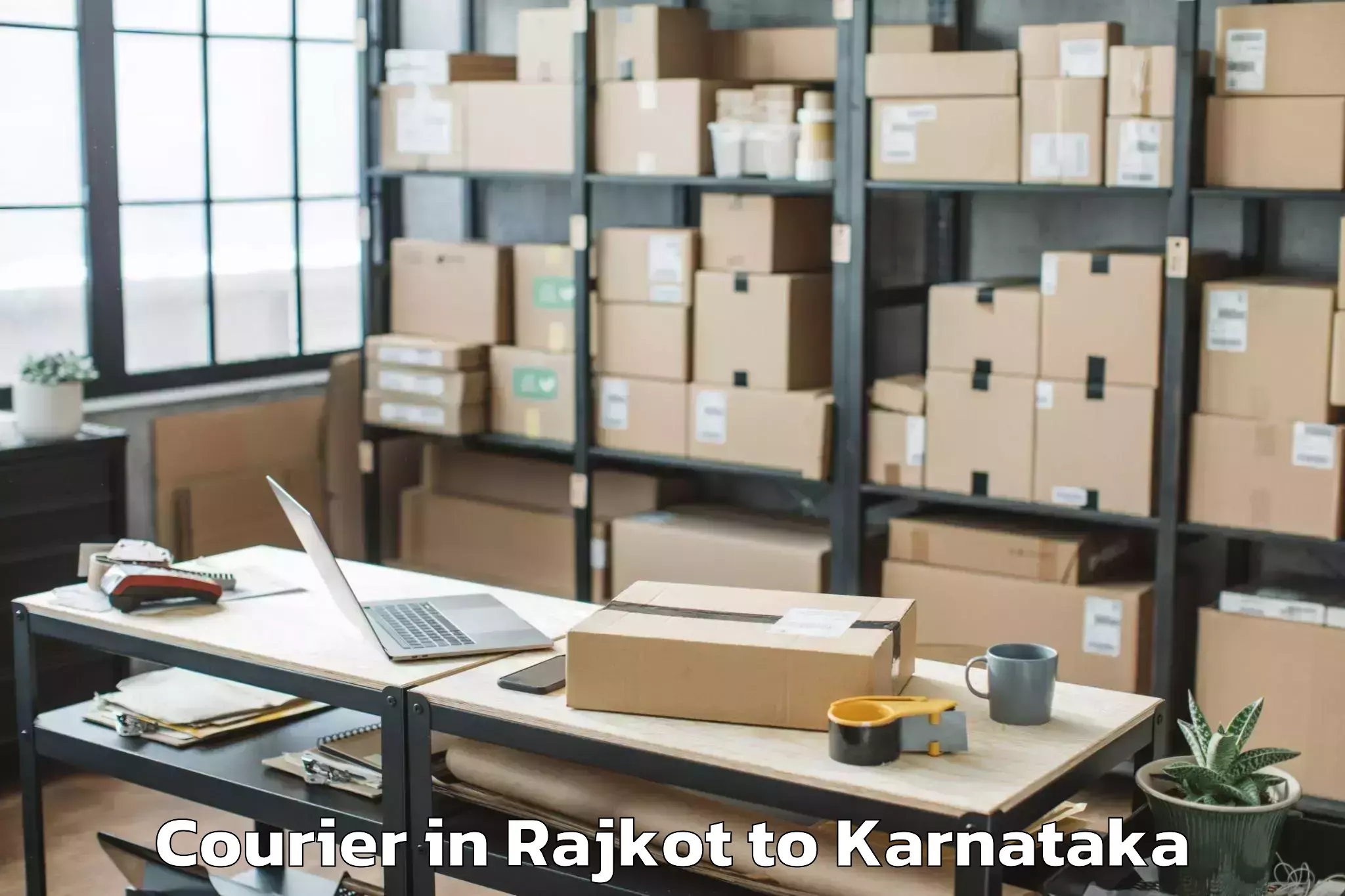 Rajkot to Mangalore University Mangalaga Courier